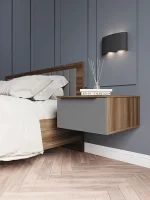 Тумба прикроватная подвесная Роза орех франклин/графит скин ройс Тумба прикроватная подвесная Роза орех франклин/графит скин ройс