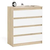 Комод четыре ящика МК 800.4 дуб сонома/белый Комод четыре ящика МК 800.4 дуб сонома/белый