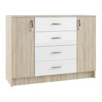 Комод Софи СКМ 1200.1 дуб сонома/белый глянец Комод Софи СКМ 1200.1 дуб сонома/белый глянец