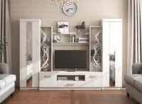 Стенка Атлантида-2Б дуб крафт белый