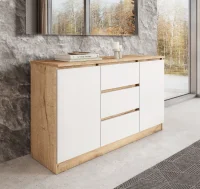 Комод Охта Лайт 1200.3 дуб вотан/белый Комод Охта Лайт 1200.3 дуб вотан/белый