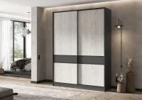 Шкаф-купе Роджина 1800 графит/дуб крафт белый