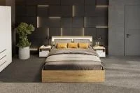 Кровать двойная Некст-1 1,6х2,0 дуб золотой/белый Кровать двойная Некст-1 1,6х2,0 дуб золотой/белый