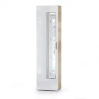 Шкаф для одежды Лайн 08.122 дуб крафт серый/белый глянец