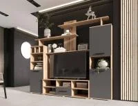 Стенка Мини-2 дуб крафт/графит