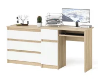 Комплект стол компьютерный МС-1 левый + Комод 800.1 дуб сонома/белый
