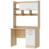 Стол компьютерный ПКС-2 дуб сонома/белый глянец