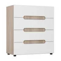 Комод Палермо-3 КМ-022 ясень шимо светлый/белый глянец Комод Палермо-3 КМ-022 ясень шимо светлый/белый глянец