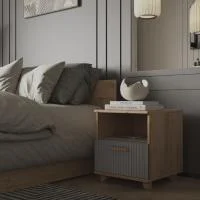 Тумба прикроватная Ньерд дуб вотан/черника Тумба прикроватная Ньерд дуб вотан/черника