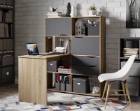 Стол письменный тип 7 дуб сонома/графит серый