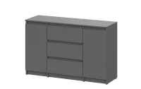 Комод 3 ящика двухстворчатый Денвер графит серый Комод 3 ящика двухстворчатый Денвер графит серый