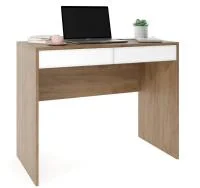 Стол письменный Эго Ст-1 дуб крафт золотой/белый глянец