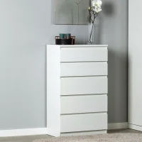 Комод Кастор 5 ящиков белый Комод Кастор 5 ящиков белый