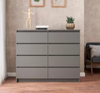 Комод Мори МК 1200.8 графит (8 ящиков) Комод Мори МК 1200.8 графит (8 ящиков)