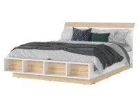 Кровать Санса 1.6х2.0 дуб сонома/белый