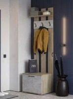 Вешалка Бостон ВШ-2 дуб крафт серый/бетонный камень