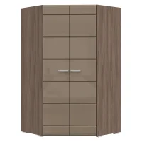 Шкаф угловой 2-х створчатый Симба ясень шимо темный/кофе с молоком Шкаф угловой 2-х створчатый Симба ясень шимо темный/кофе с молоком