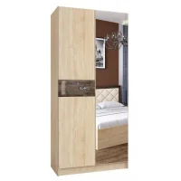 Шкаф 2-х створчатый Мадлен дуб сонома/дуб шале мореный