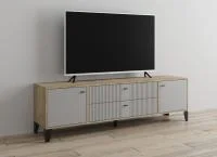 Тумба ТВ Парус-10 дуб крафт серый/серый