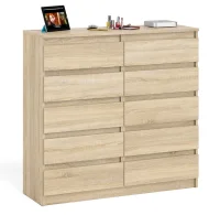 Комод десять выдвижных ящиков МК 1200.10 дуб сонома Комод десять выдвижных ящиков МК 1200.10 дуб сонома