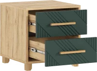 Тумба прикроватная Ирис браш мени грин/дуб крафт (2 шт) Тумба прикроватная Ирис браш мени грин/дуб крафт (2 шт)
