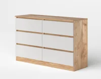 Комод Охта Лайт 1200.6 дуб вотан/белый Комод Охта Лайт 1200.6 дуб вотан/белый