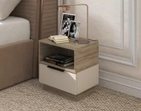 Тумба прикроватная Бохо ТМ-002 дуб крафт серый/кашемир Тумба прикроватная Бохо ТМ-002 дуб крафт серый/кашемир