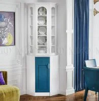 Буфет Констанция угловой белый/джинс Буфет Констанция угловой белый/джинс