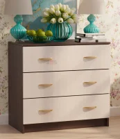 Комод с 3-мя ящиками венге/дуб млечный Комод с 3-мя ящиками венге/дуб млечный