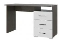 Стол Ненси 1200/3 ящика венге/белый глянец