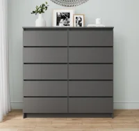 Комод Мори МК 1200.10 графит (10 ящиков) Комод Мори МК 1200.10 графит (10 ящиков)