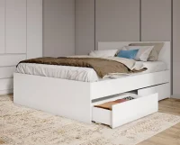 Кровать двуспальная Мори с ящиками КРМЯ 1600.1 белый Кровать двуспальная Мори с ящиками КРМЯ 1600.1 белый