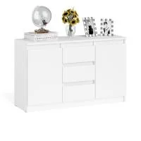 Комод-тумба три ящика и две дверки МК 1200.3 белый Комод-тумба три ящика и две дверки МК 1200.3 белый