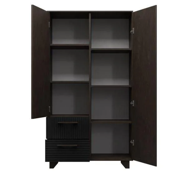 Стеллаж Копенгаген без стекла венге/черный матовый Стеллаж Копенгаген без стекла венге/черный матовый