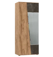 Шкаф 2-х створчатый Соренто 900 дуб крафт золотой/бетон темный