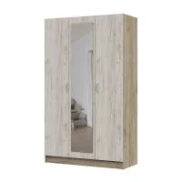 Шкаф 3-х створчатый Бася ШК-553 дуб крафт серый/дуб крафт белый
