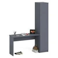 Комплект Мори Стол письменный МСП 1200.1 + Пенал МШ 400.1 графит