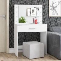 Стол косметический с подсветкой СТ-4 белый Стол косметический с подсветкой СТ-4 белый