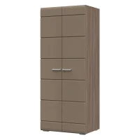 Шкаф 2-х створчатый Симба ясень шимо темный/кофе с молоком