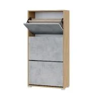 Обувница Домино XL дуб крафт золотой/бетон Обувница Домино XL дуб крафт золотой/бетон