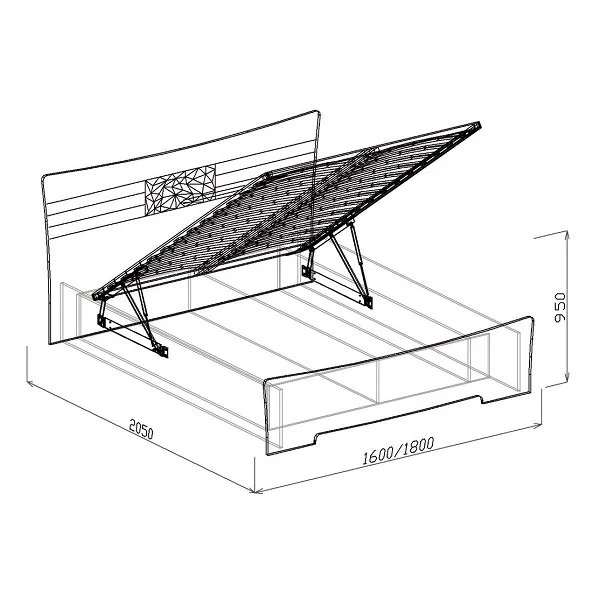 Кровать Атлантида с подъемным механизмом Кровать Атлантида с подъемным механизмом