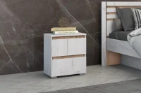Тумба прикроватная Лиана дуб крафт белый/дуб крафт золотой Тумба прикроватная Лиана дуб крафт белый/дуб крафт золотой