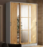 Шкаф-купе Стиль-2 1600 белый/дуб крафт золотой