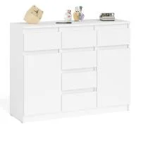 Комод с ящиками и дверками МК 1200.4 белый Комод с ящиками и дверками МК 1200.4 белый