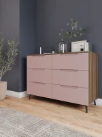 Комод Роза 1300 орех франклин/пудра скин тренто Комод Роза 1300 орех франклин/пудра скин тренто