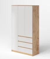 Шкаф Охта Лайт 1200.3 дуб вотан/белый