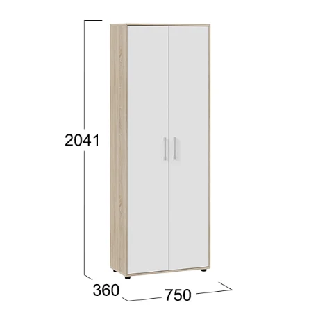Шкаф комбинированный Витра тип 1 дуб сонома/белый ясень