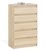 Узкий комод пять ящиков МК 700.5 дуб сонома Узкий комод пять ящиков МК 700.5 дуб сонома