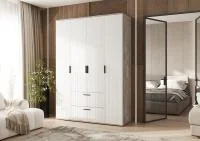 Шкаф 4-х створчатый Сильвия 1600 дуб юкон/браш вайт