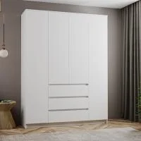 Шкаф четырехдверный Мори МШ 1600 белый